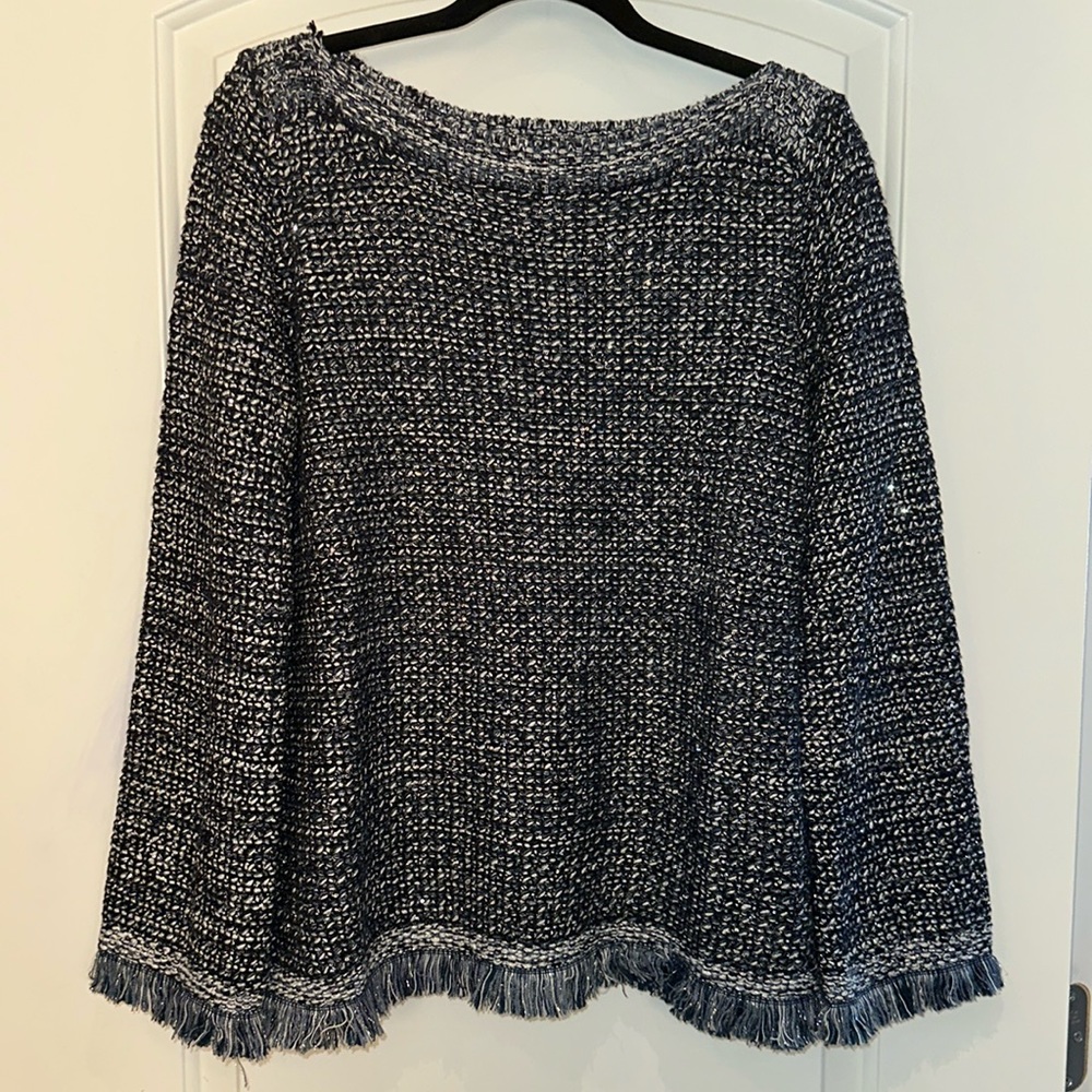 Ann Taylor Boatneck metalic sweater